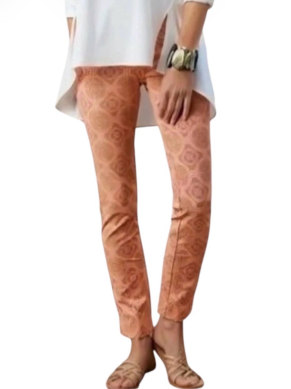 Soft Surroundings Superla Stretch Pull-On Tile Ankle Pants